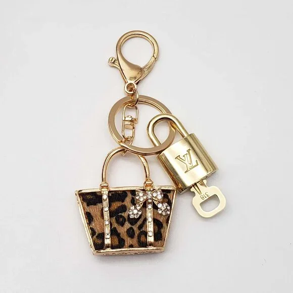 Authentic Louis Vuitton Lock & Key with unbranded Bagcharm, Keycharm 021726