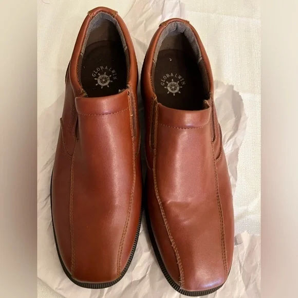 Globalwin Tan Leather Slip-ons Loafers Men's Size 9