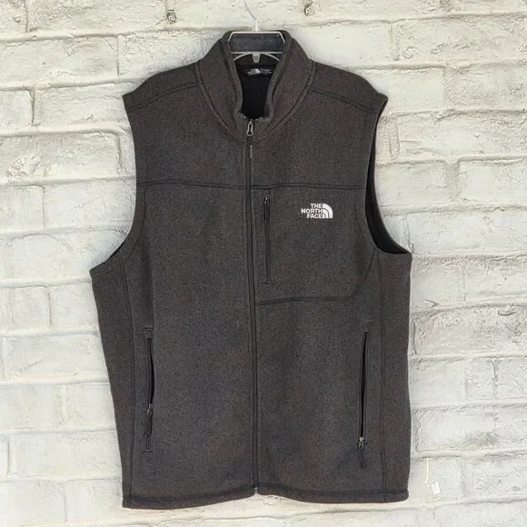 The North Face Gordon Lyons Fleece Vest Dark Charcoal Grey Men's XXL