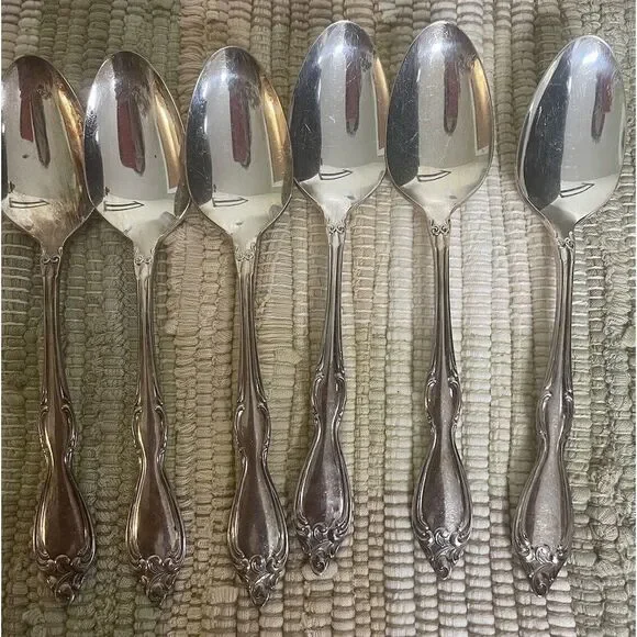 Wm ROGERS‎ ONEIDA silverplate OLD SOUTH II 6 Teaspoons