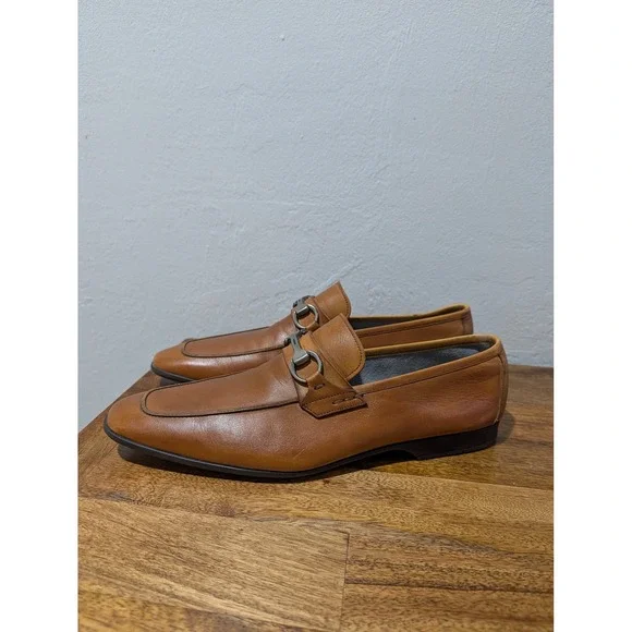 Magnanni Tazon Metal Bit Loafer, Cognac Leather,‎ Men's 10.5 M, MSRP $395