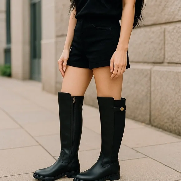 Coach Black‎ Over the Knee Boots Sleek Design