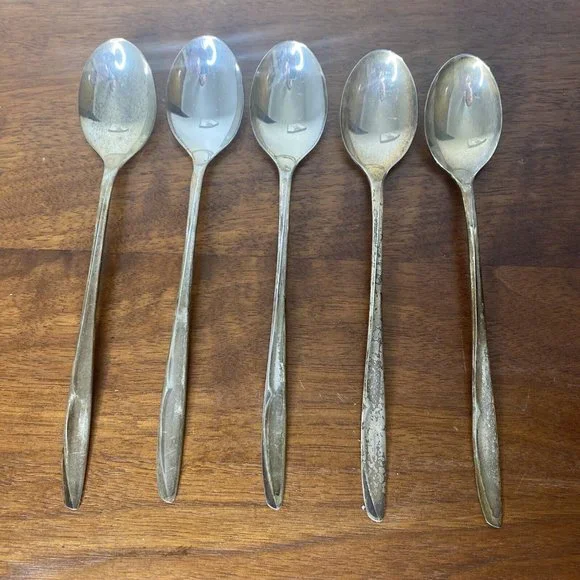 Supreme Cutlery Silverplate Flatware TEASPOONS Iced Tea Set 5