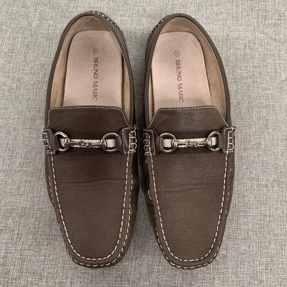 Men's Bruno Marc Santoni Loafers Brown Sz 11