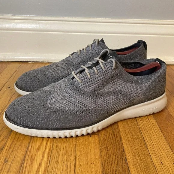 Cole Haan ZeroGrand Knit Oxford Shoes Mens Size 13 Gray Grand.OS Casual