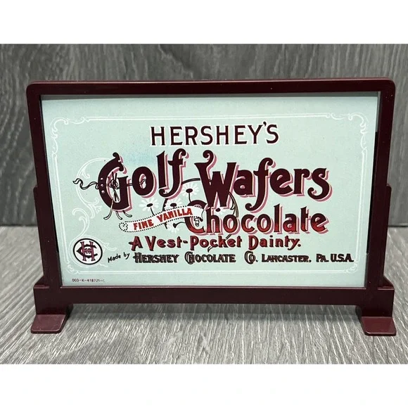 Vintage 1992 Hershey's Golf Wafers Chocolate Advertising Sign K-Line Trains