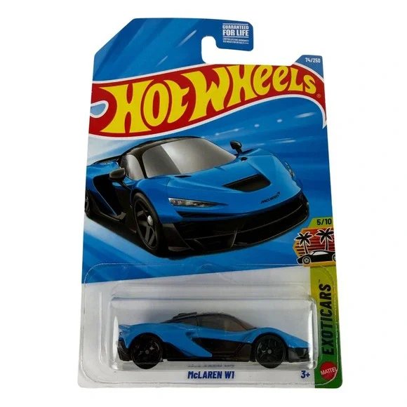 Hot Wheels McLaren W1 Blue 2025 HW Exotics 5/10 74/250 Diecast Car‎ 1:64 Mattel