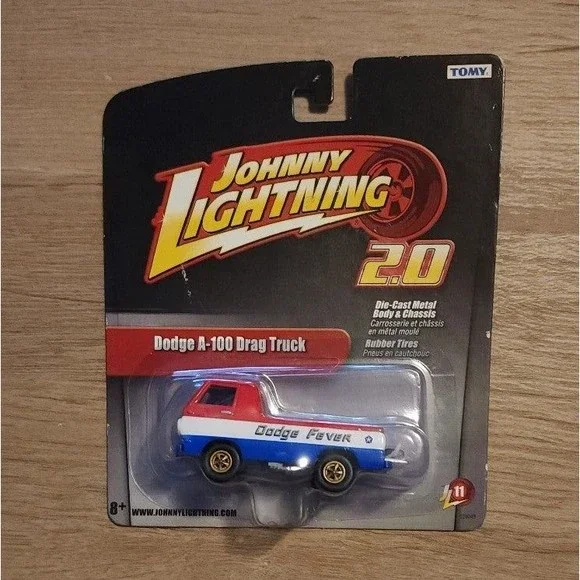 Johnny Lightning Dodge A-100 Drag Truck 2.0 Rubber tires Dodge Fever Logo