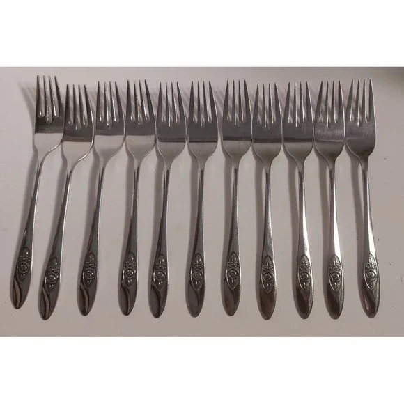 Oneida SPRING VALLEY 1881 Rogers Stainless Flatware Lot Of 11  Replacement Forks