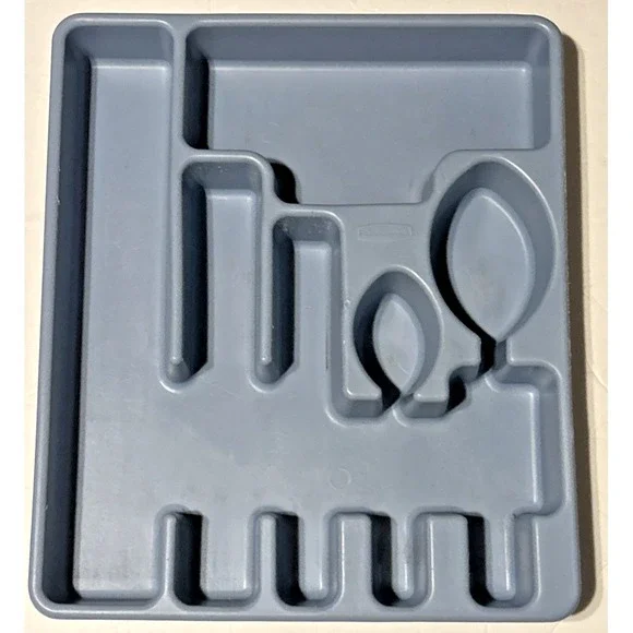 Vtg Rubbermaid Silverware/Flatware/Utensil Holder Tray‎ 2922 Blue 13.75