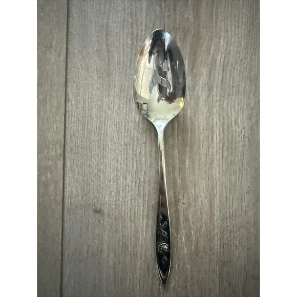 Oneida Community‎ Stainless MY ROSE Slotted Serving Spoon