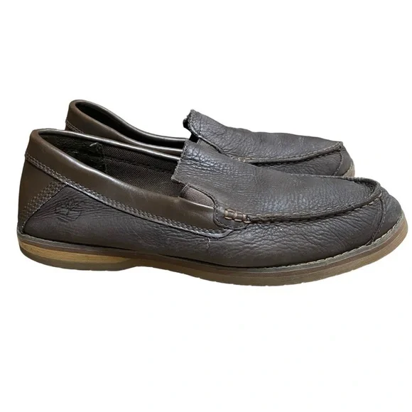 Timberland Bluffton Ortholite Brown Nubuck Upper Slip On Loafers Size 8