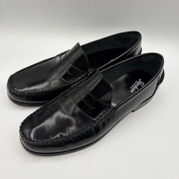 Florsheim Berkley Black Smooth Leather Moc Toe Penny Dress Loafer Size 13 EEE