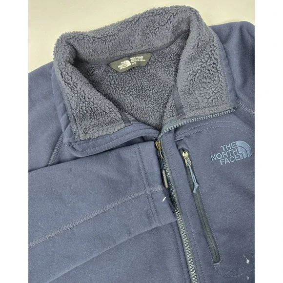 The North Face Jacket Mens M Timber Full‎ Zip TNF Fleeced Lined Blue Gorpcore