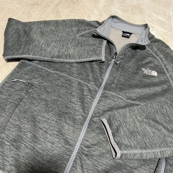The North Face Canyon lands Fleece Jacket Mens XL Grey Space Dye Full Zip