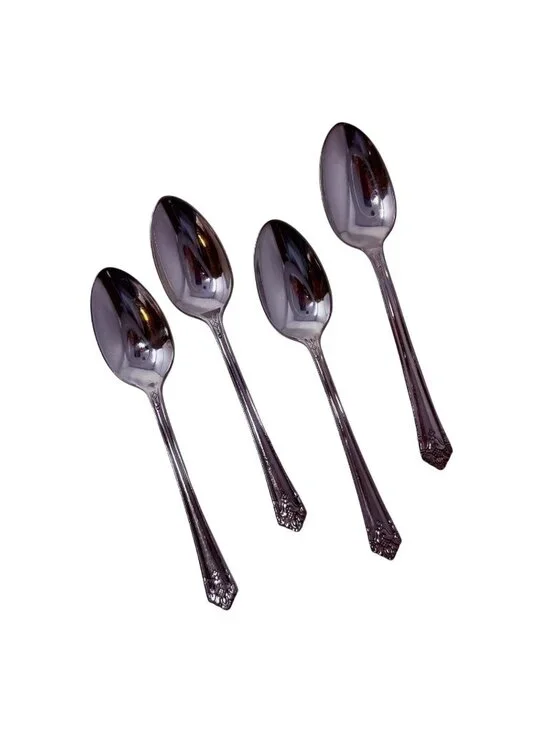 4 Oval Soup Spoons Her Majesty Silverplate Flatware 1931 International Silver