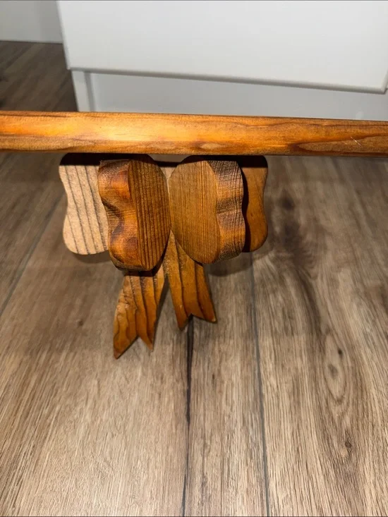 Handcrafted Wooden Bow Wall Decor - VINTAGE