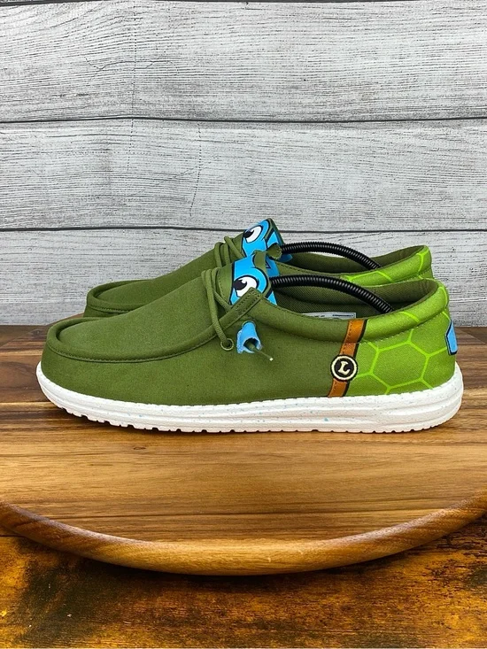 Hey Dude Wally Funk Teenage Mutant Ninja Turtles Leonardo Slip On Shoes Men’s 12