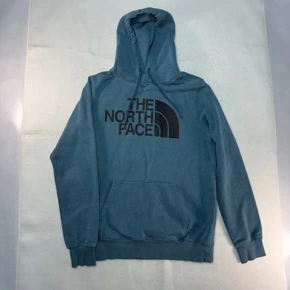 The North Face Mens Half Dome Logo Hoodie Blue Pullover Sweatshirt Size‎ M