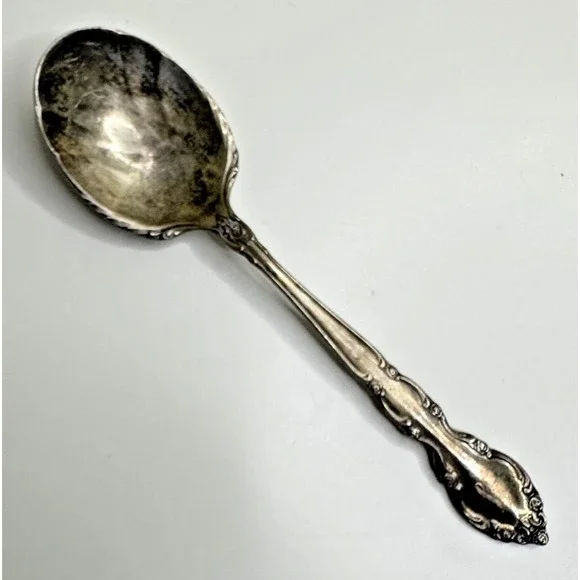 Oneida Heirloom GRANDEUR Sterling Silver SHELL SUGAR SPOON 6