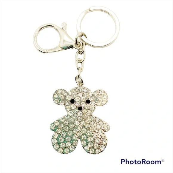 Keychain Purse Charm Teddy Bear Crystal