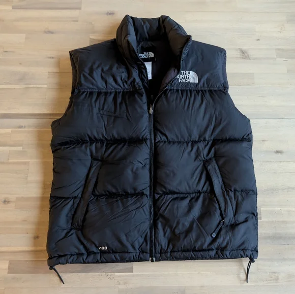 The North Face Nuptse Puffer Vest Men’s Large Vintage 700‎ Goose Down Black