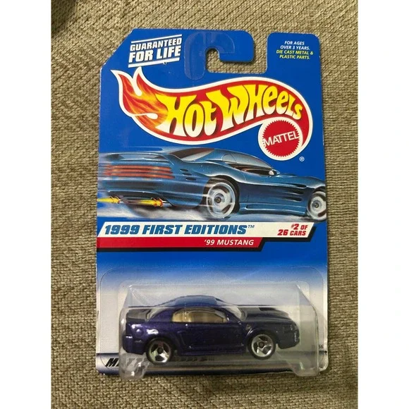 Hot Wheels 1999 First Editions 99 Mustang Purple Collector 909 Mattel Diecast