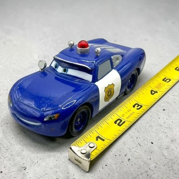 Disney Store Cars Lieutenant Lightning McQueen Rare Blue Paint Detective HTF