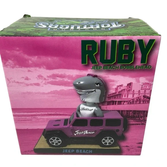 Daytona Tortugas Ruby Jeep Beach Mascot Bobblehead Bobble Pink‎ Jeep   Baseball