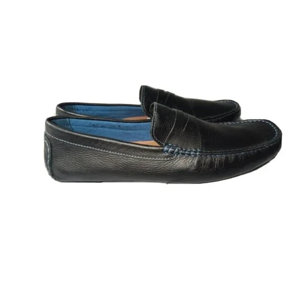 Donald J. Pliner Varran Penny Loafers Men's Shoes Size 13 Black MSRP $195