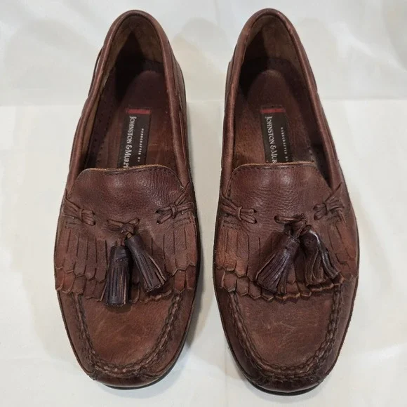 Johnston Murphy Men's Brown Leather‎ Tassel Loafer Shoes Size 10.5 M