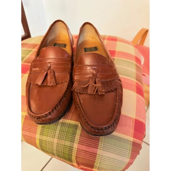 Nunn Bush Tan Leather Tassel Loafers