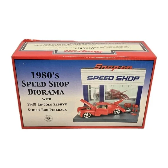 Snap-on 1980s Speed Shop Diorama NIB 1:43‎ Lincoln Zephyr Vintage