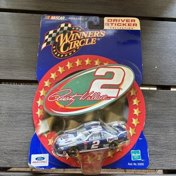 Rusty Wallace #2 Ford  NASCAR 1/64 Driver Sticker Collection Winners Circle