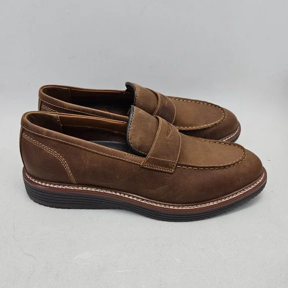 Johnston Murphy Men's Brown Penny Upton Loafers 59-11276 Sz 9.5
