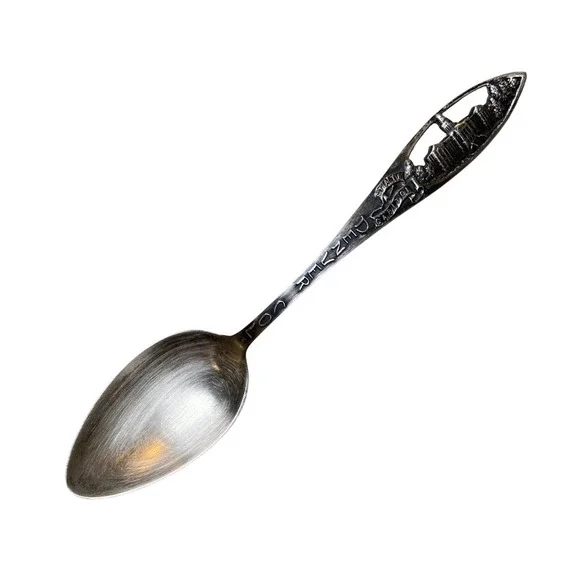 Antique Denver CO Sterling Silver Souvenir Spoon State Capitol Robbins c1900-12