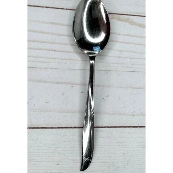 Oneida community Stainless Twin Star Mid Century Modern 1 Soup Spoon