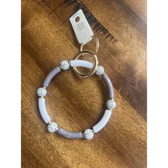 Mini Volleyball Keychain Key Ring ‎ Charm High School Player Coach Gift
