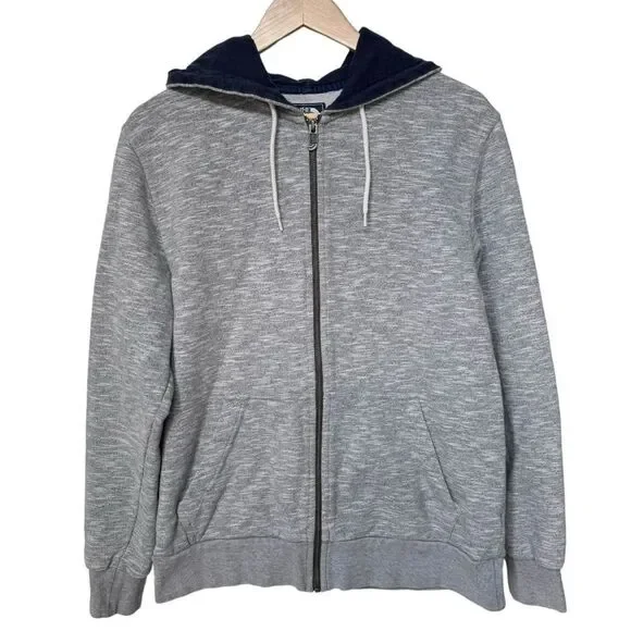 The North Face Men’s Gray Long Sleeve Zip Drawstring Hoodie Sweatshirt. Medium.