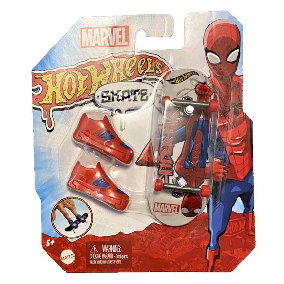 SPIDER-MAN‎ Hot Wheels Mattel Marvel Spiderman Skate Finger Skateboard