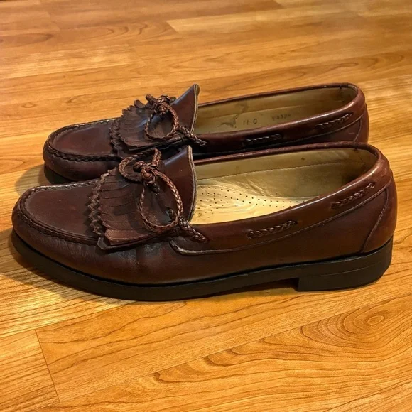 Allen Edmonds Woodstock Oxblood Red Dress Shoes Kiltie Burgundy Loafer Men 11 C