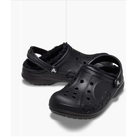 Crocs Unisex Baya Lined Clogs – Black – Women's 13 / Men's 11 NWT