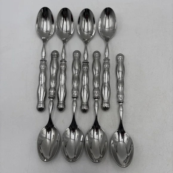 Southern Living Gallery Set of 8 Oval Soup Spoons SLAH Stainless‎ Flatware