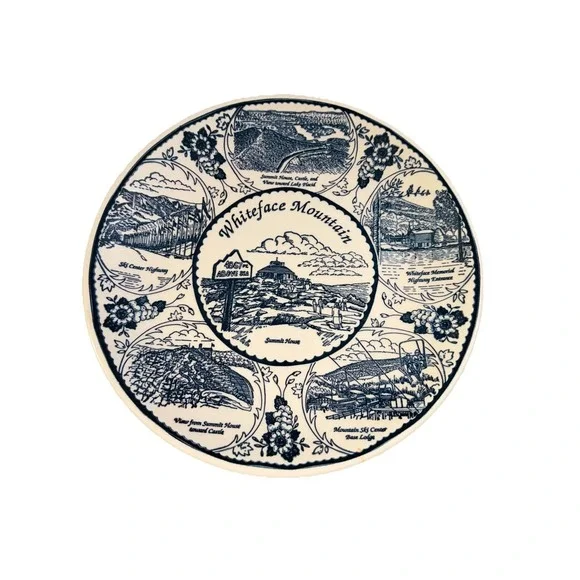Whiteface Mountain NY Collectors Plate Adirondacks Lake Placid Fine Ironstone