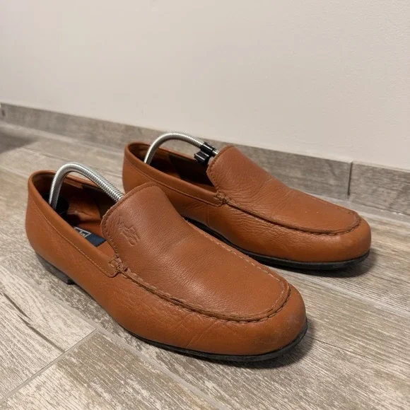 Men's Vintage Polo Ralph Lauren Slip‎ On Loafers In Brown Size 9.5
