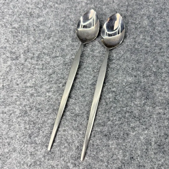 Ekco‎ Prince Stainless JAPAN Eterna Set of 2 Iced Tea Spoons Dining Flatware