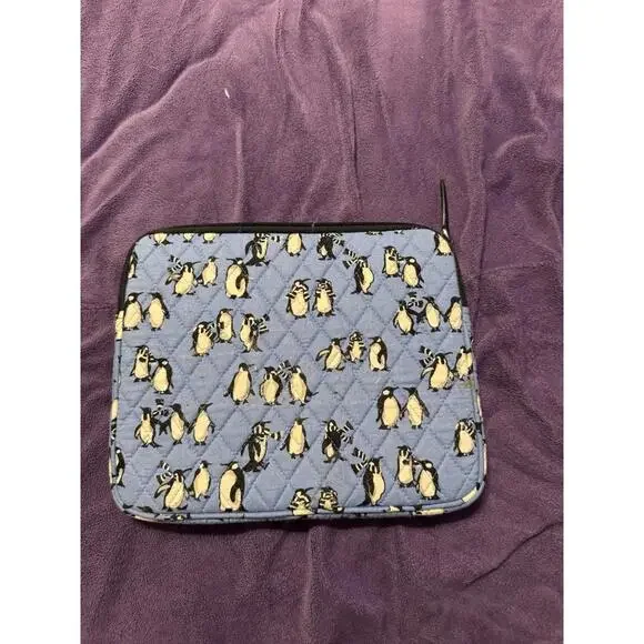 Vera Bradley Tablet Sleeve Playful Penguins Blue 10