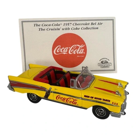 Matchbox Collectibles 1957 Chevrolet Bel Air Coca-Cola Die-Cast Yellow DYG02/B-M