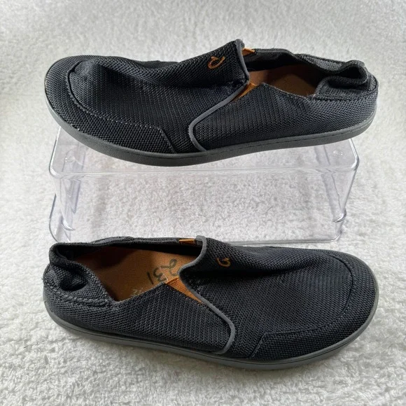 OluKai Nohea Mesh Loafers Shoes Dark Shadow‎ Gray 10188-4242 Men's Size 9