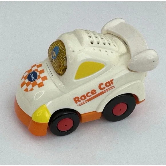 Vtech Go Go Smart Wheels Race Car White Orange Electronic Toddler Toy Vehicle